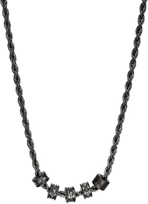 EMPORIO ARMANI Rantai Lelaki Vintage Manik Keluli Tahan Karat - Kelabu Gelap EGS3031060 Order EMPORIO ARMANI Rantai Lelaki Vintage Manik Keluli Tahan Karat - Kelabu Gelap EGS3031060