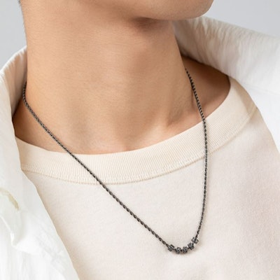 EMPORIO ARMANI Rantai Lelaki Vintage Manik Keluli Tahan Karat - Kelabu Gelap EGS3031060 Purchase EMPORIO ARMANI Rantai Lelaki Vintage Manik Keluli Tahan Karat - Kelabu Gelap EGS3031060