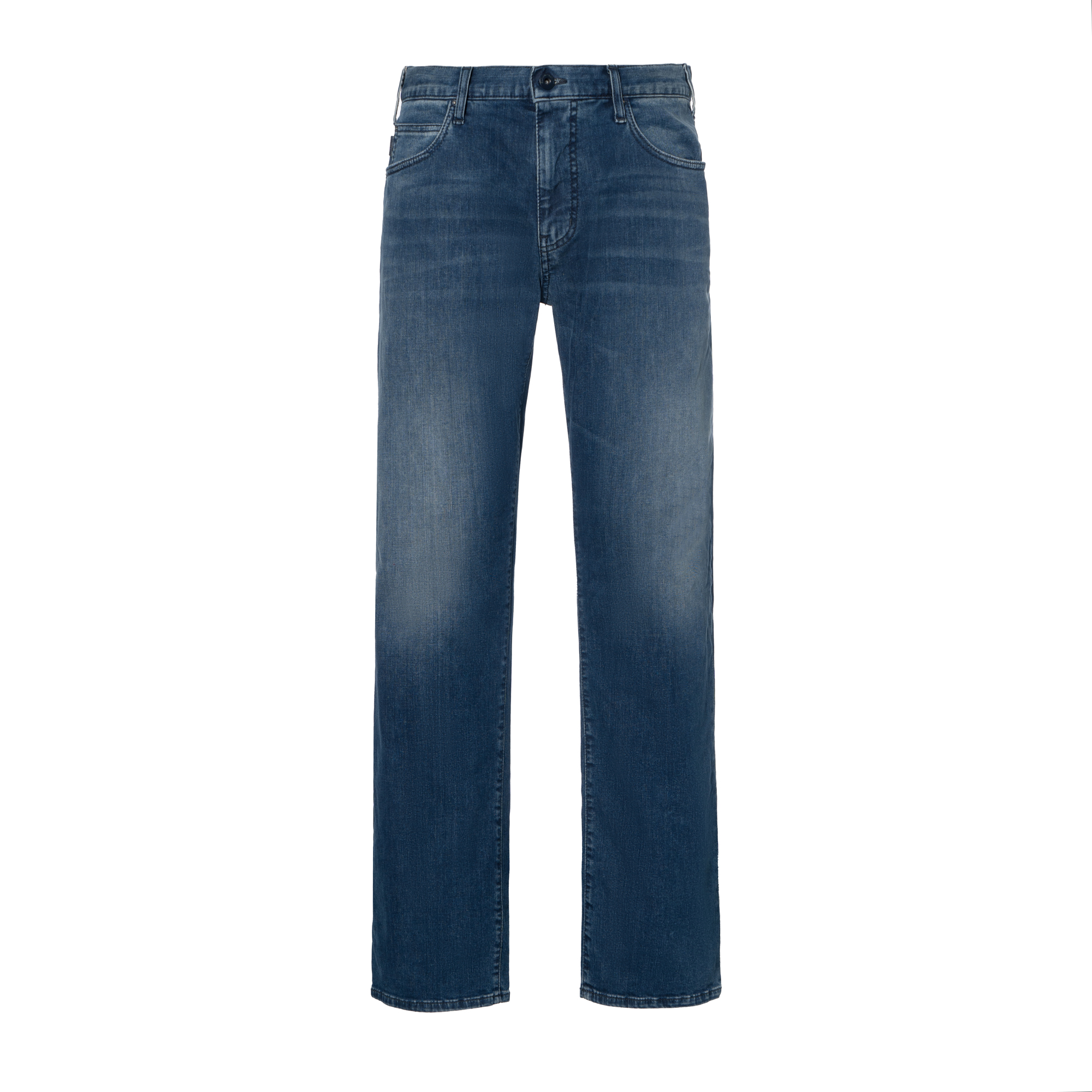 EMPORIO ARMANI Washed Distressed Blue Denim Jeans. 8N1J45-1D19Z-0942