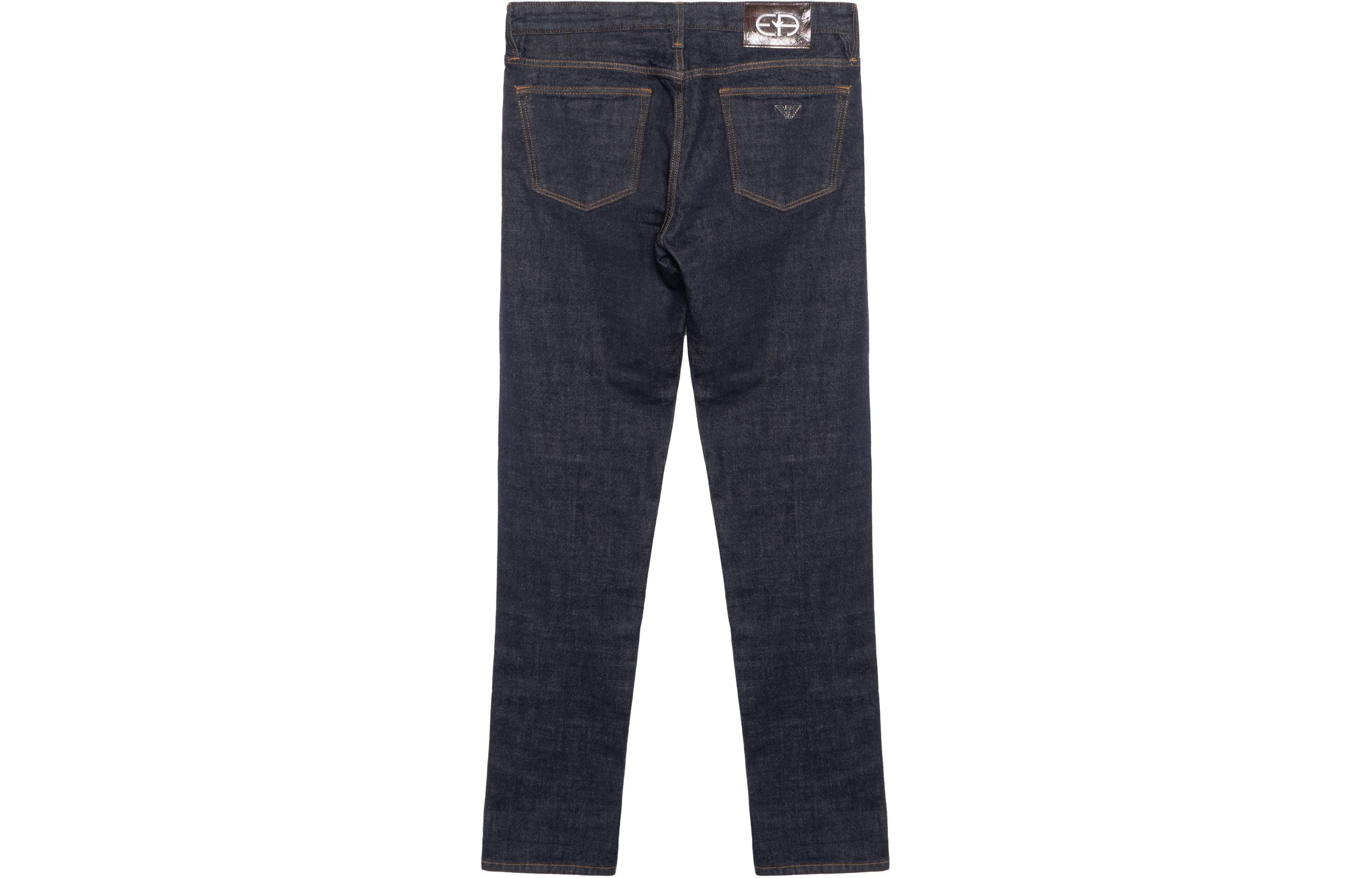 EMPORIO ARMANI Washed Straight-Leg Casual Denim Jeans  Dark Blue SS23 3R1J75-1DPZZ-0941 圖 3