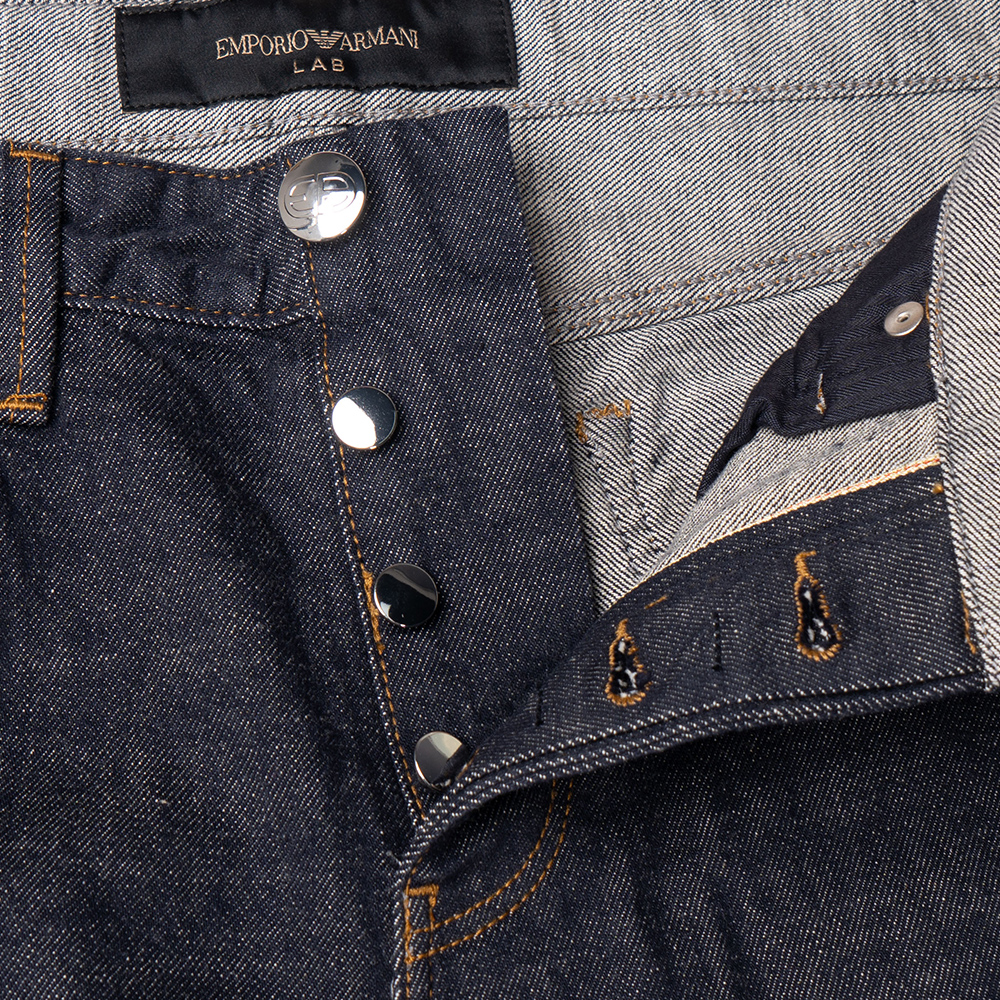 EMPORIO ARMANI Washed Straight-Leg Casual Denim Jeans  Dark Blue SS23 3R1J75-1DPZZ-0941 圖 7