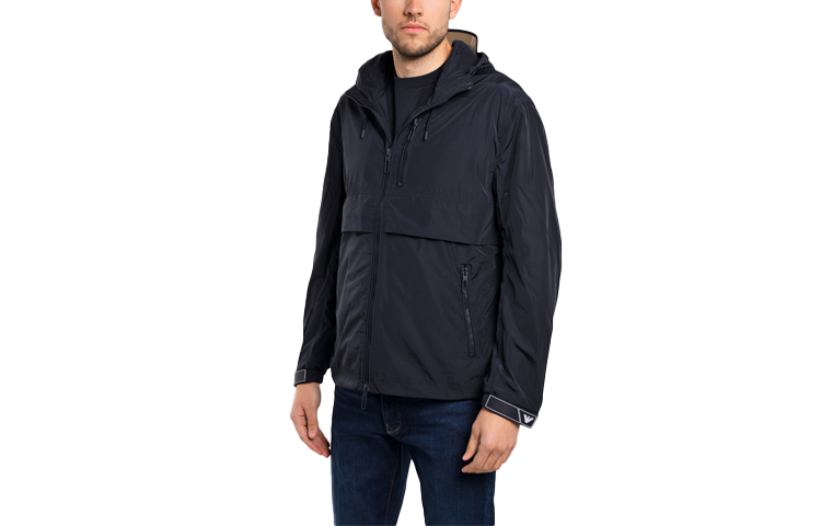 Emporio Armani Waterproof Hooded Jacket Navy Blue 3H1B93-1NXGZ-0929