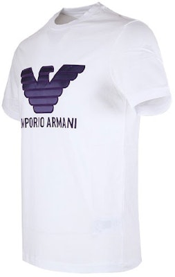 Emporio Armani 白色大Logo印花短袖T恤 3H1T67-1J30Z-0100 Shop Emporio Armani 白色大Logo印花短袖T恤 3H1T67-1J30Z-0100