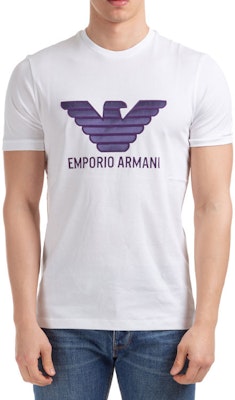 Emporio Armani 白色大Logo印花短袖T恤 3H1T67-1J30Z-0100 Purchase Emporio Armani 白色大Logo印花短袖T恤 3H1T67-1J30Z-0100