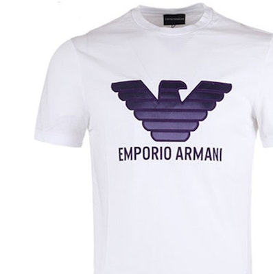 Emporio Armani 白色大Logo印花短袖T恤 3H1T67-1J30Z-0100 Sizing Emporio Armani 白色大Logo印花短袖T恤 3H1T67-1J30Z-0100
