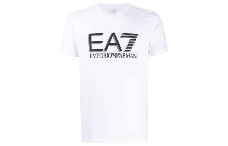 Emporio Armani White Big Logo Short Sleeve T-Shirt 3HPT81-PJM9Z-1100 圖 2