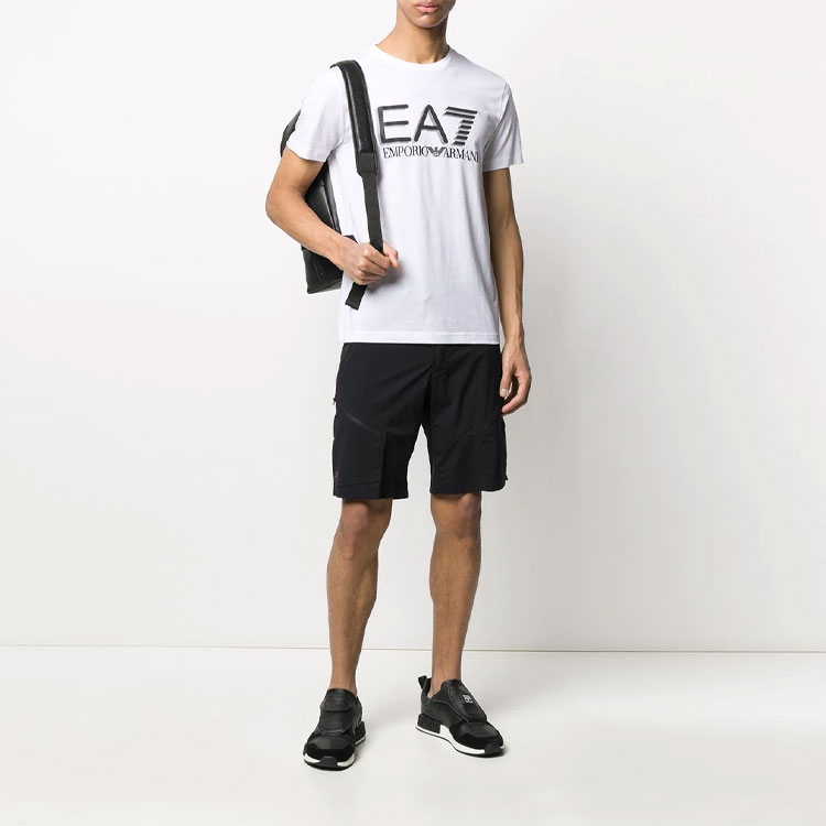 Emporio Armani White Big Logo Short Sleeve T-Shirt 3HPT81-PJM9Z-1100 圖 3