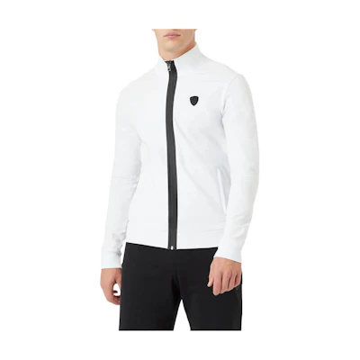 Emporio Armani White Contrast Zip-Up Jacket 8NPM09-PJBPZ-1100
