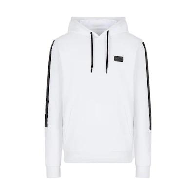 Emporio Armani White Cotton Hoodie 6LPM44-PJ05Z-1100