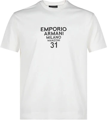 Emporio Armani 白色圓領印花標誌T恤 6H1TG5-1JTUZ-0151 Buy Emporio Armani 白色圓領印花標誌T恤 6H1TG5-1JTUZ-0151