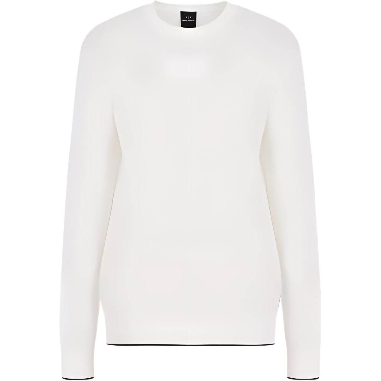 Emporio Armani White Crewneck Pullover Casual Sweatshirt 6RZM1F-ZMW8Z-1116