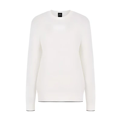 Emporio Armani White Crewneck Pullover Casual Sweatshirt 6RZM1F-ZMW8Z-1116