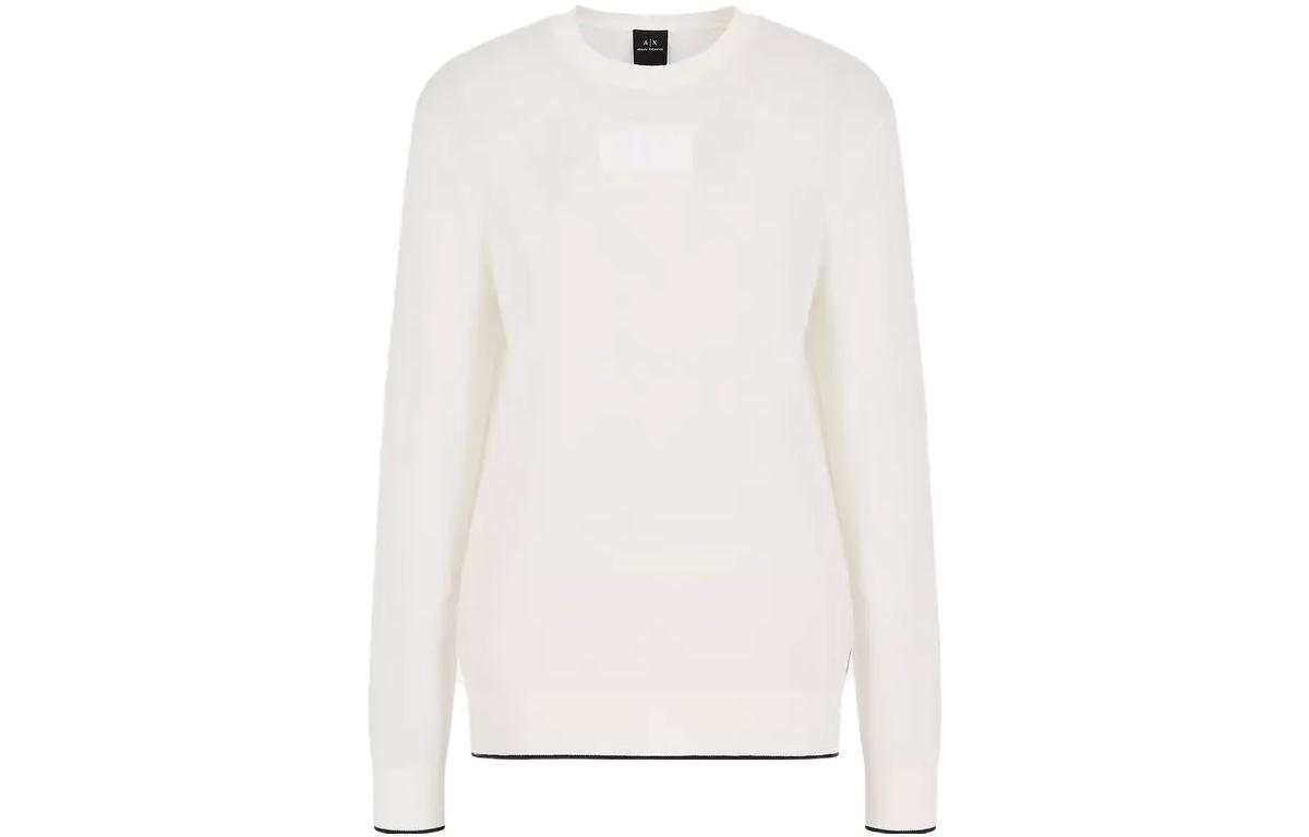 Order Sudadera Casual Blanca Emporio Armani de Cuello Redondo 6RZM1F-ZMW8Z-1116