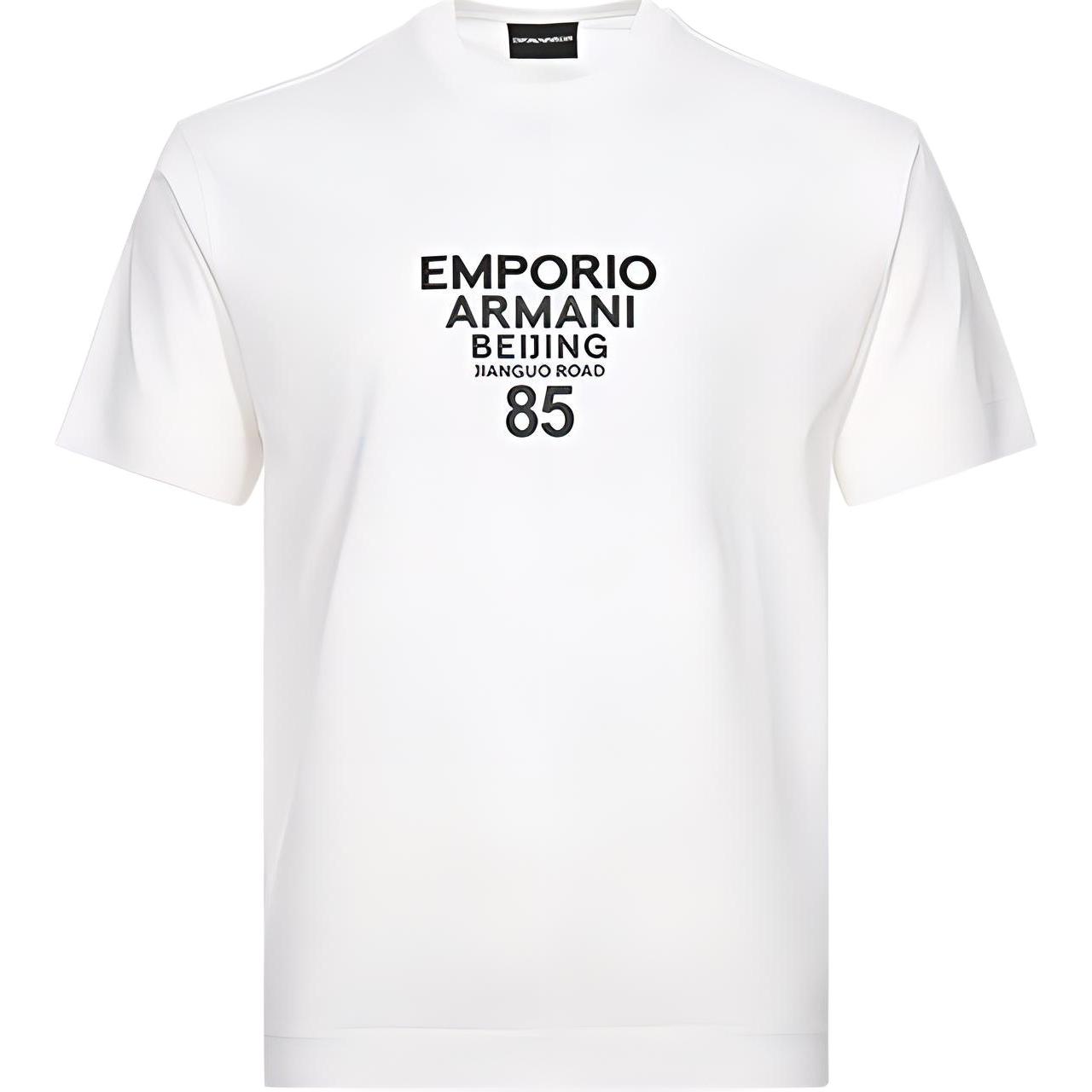 Emporio Armani White Graphic Crew Neck T-Shirt 6H1TG5-1JTUZ-0145