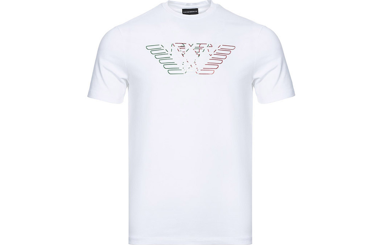 Emporio Armani White Graphic Crewneck T-Shirt 3H1T71-1J11Z-0100