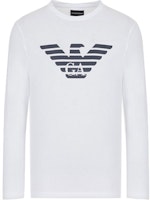 Emporio Armani White Graphic Print Crewneck Long Sleeve Casual T-Shirt 8N1TN8-1JPZZ-0147 Emporio Armani White Graphic Print Crewneck Long Sleeve Casual T-Shirt 8N1TN8-1JPZZ-0147