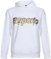 Emporio Armani White Hoodie with Gold Logo Design 6G1MF8-1J07Z-0100 Emporio Armani White Hoodie with Gold Logo Design 6G1MF8-1J07Z-0100