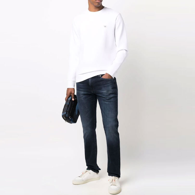 Emporio Armani White Logo Crewneck Pullover Sweatshirt 8N1MD1-1JHSZ-0100 圖 3