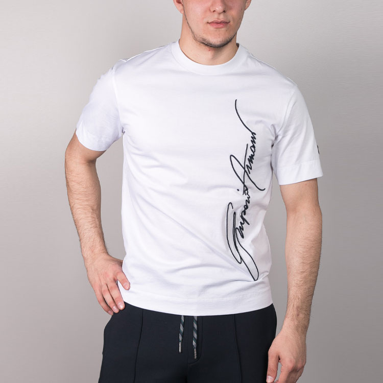 Lookbook Emporio Armani 白色印花短袖圓領T恤 3H1TN4-1JCQZ-F144