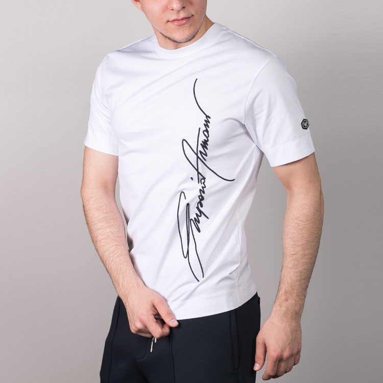 Purchase Emporio Armani 白色印花短袖圓領T恤 3H1TN4-1JCQZ-F144