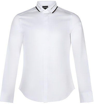 EMPORIO ARMANI Kemeja Lengan Panjang Putih dengan Logo Trim 3K1CP8-1NXRZ-0100 Buy EMPORIO ARMANI Kemeja Lengan Panjang Putih dengan Logo Trim 3K1CP8-1NXRZ-0100