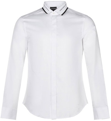 EMPORIO ARMANI Kemeja Lengan Panjang Putih dengan Logo Trim 3K1CP8-1NXRZ-0100 Order EMPORIO ARMANI Kemeja Lengan Panjang Putih dengan Logo Trim 3K1CP8-1NXRZ-0100