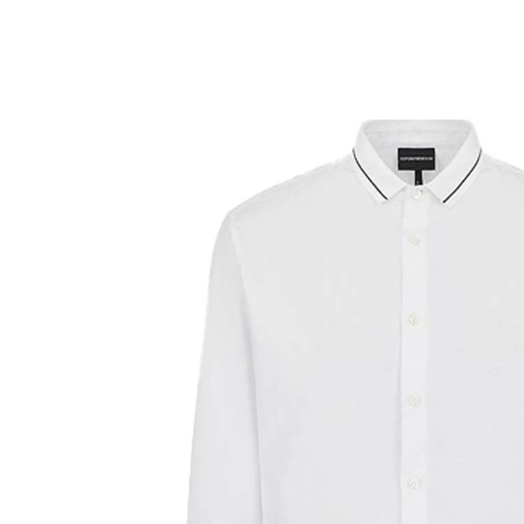 Sizing Emporio Armani White Long Sleeve Single-Breasted Collar Shirt 6K1CD2-1NI5Z-F103