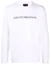 Order Sudadera Blanca Emporio Armani Suelta Cuello Redondo con Estampado de Letras 8N1MR6-1JRIZ-F109