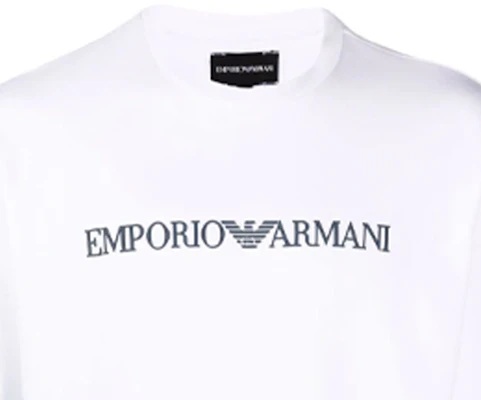 Sudadera Blanca Emporio Armani Suelta Cuello Redondo con Estampado de Letras 8N1MR6-1JRIZ-F109 Details for Sudadera Blanca Emporio Armani Suelta Cuello Redondo con Estampado de Letras 8N1MR6-1JRIZ-F109