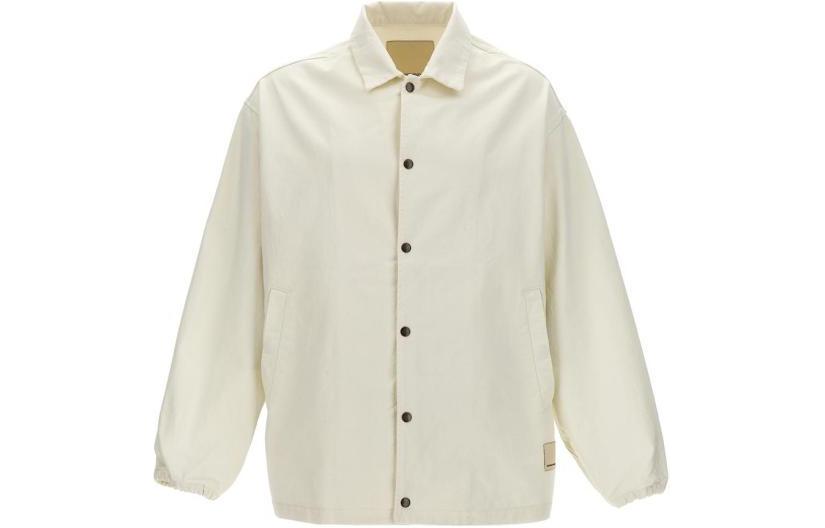 Emporio Armani White Solid Lapel Long-Sleeve Jacket 3D1B9K-1K2TZ-0101