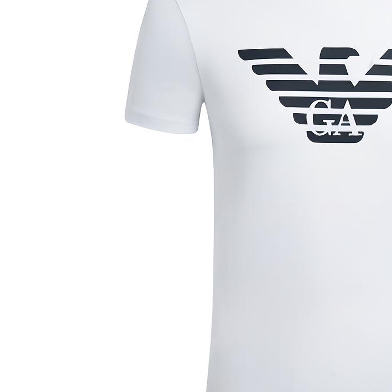 Sizing Emporio Armani Kaos Putih dengan Logo Elang 8N1T99-1JNQZ-0100