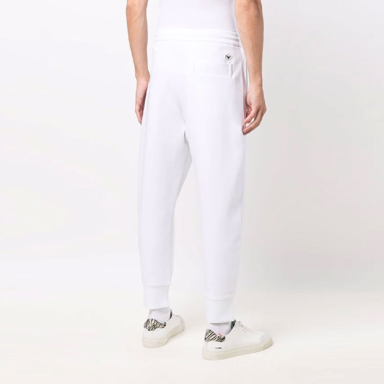 Purchase Emporio Armani White Tapered Knitted Jogger Pants. 8N1P92-1JHSZ-0100