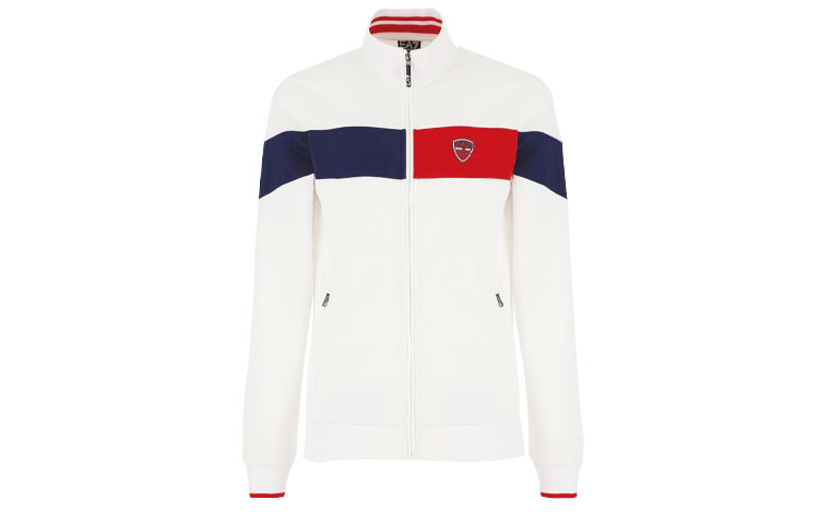 Emporio Armani White Zip-Up High Collar Jacket Sweater 3GPM58-PJV3Z1-1100