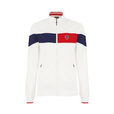 Emporio Armani White Zip-Up High Collar Jacket Sweater 3GPM58-PJV3Z1-1100