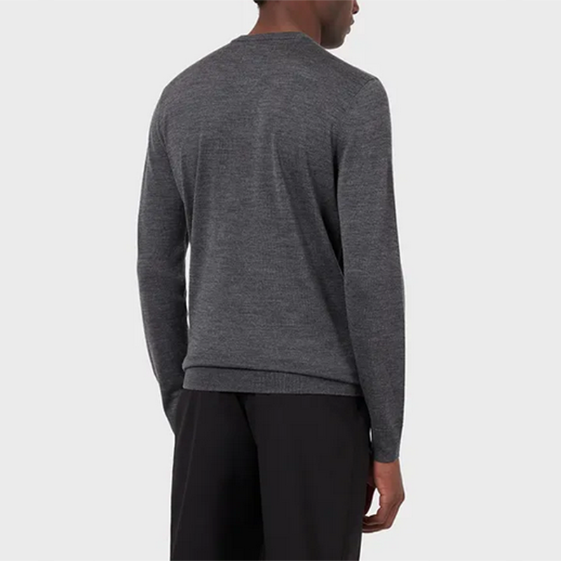 Purchase エンポリオアルマーニ ウールセーター 長袖 クルーネック - ダークグレー. 8N1MUV-1MJWZ-0631