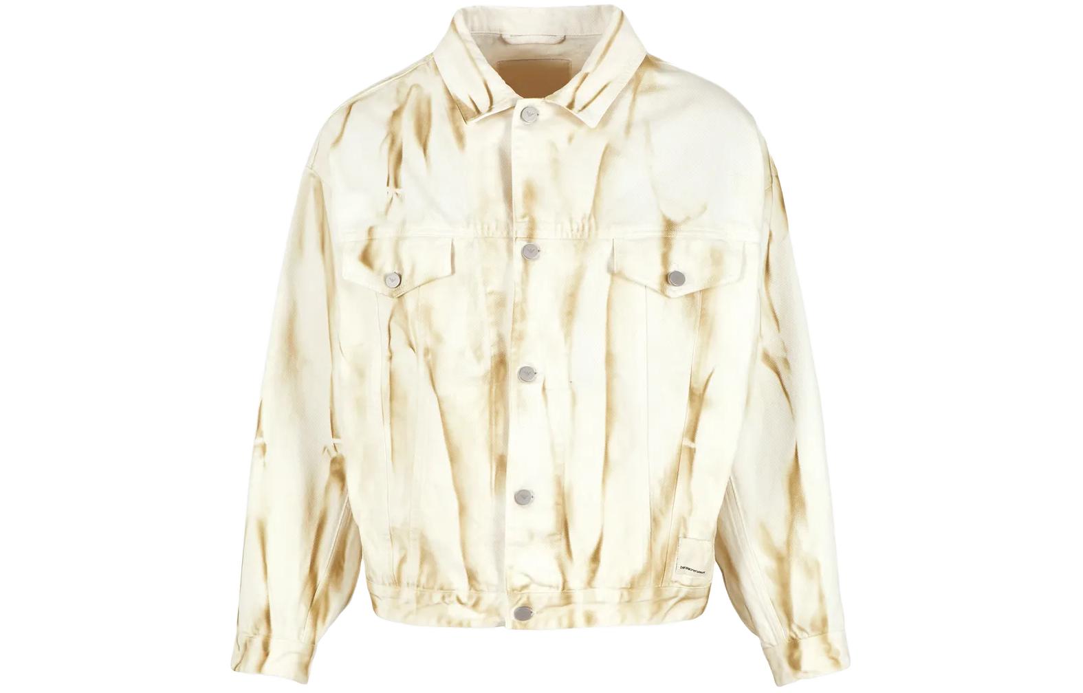 Emporio Armani Yellow Pattern Print Single-Breasted Long-Sleeve Jacket 3D1B8B-1K30Z-1F510