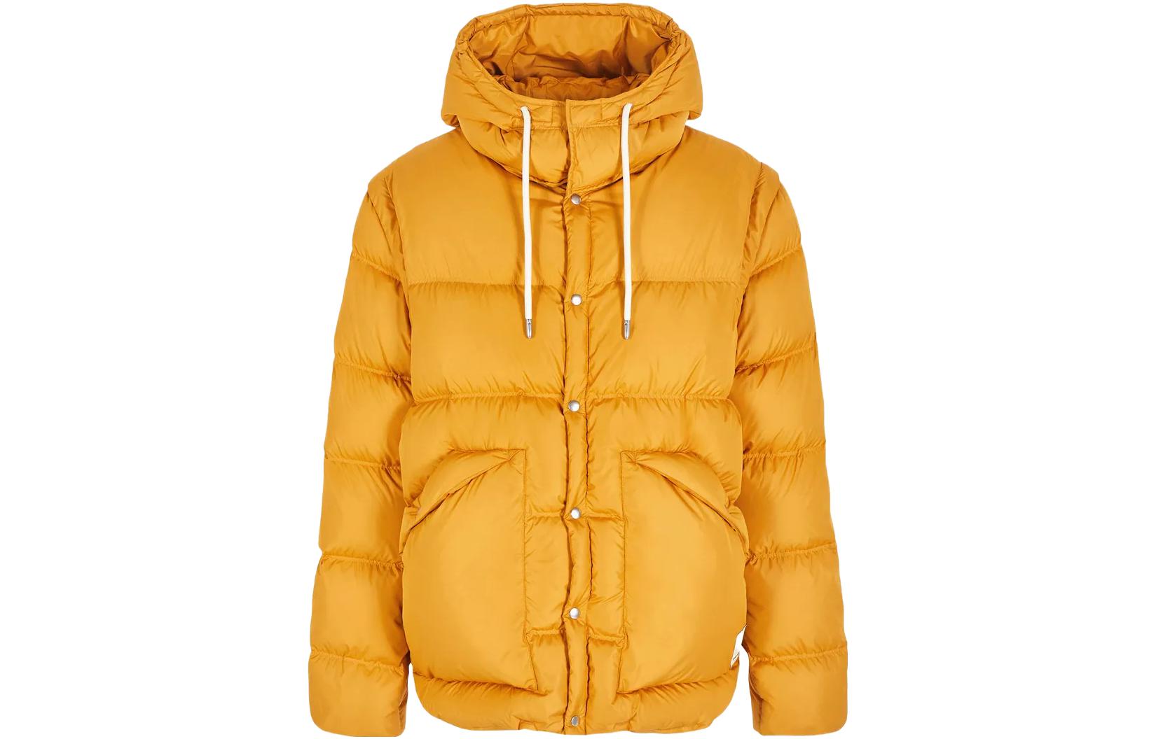 Emporio Armani Yellow Solid Hooded Down Jacket 6R1B7B-1K11Z-10217