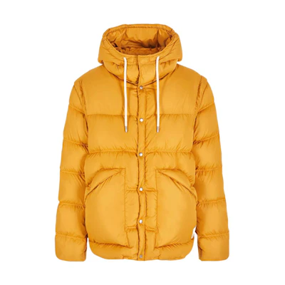 Emporio Armani Yellow Solid Hooded Down Jacket 6R1B7B-1K11Z-10217