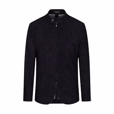 Emporio Armani Zipper Style Colorful Jacket - Dark Gray Long Sleeve E31G41-F1063-1632