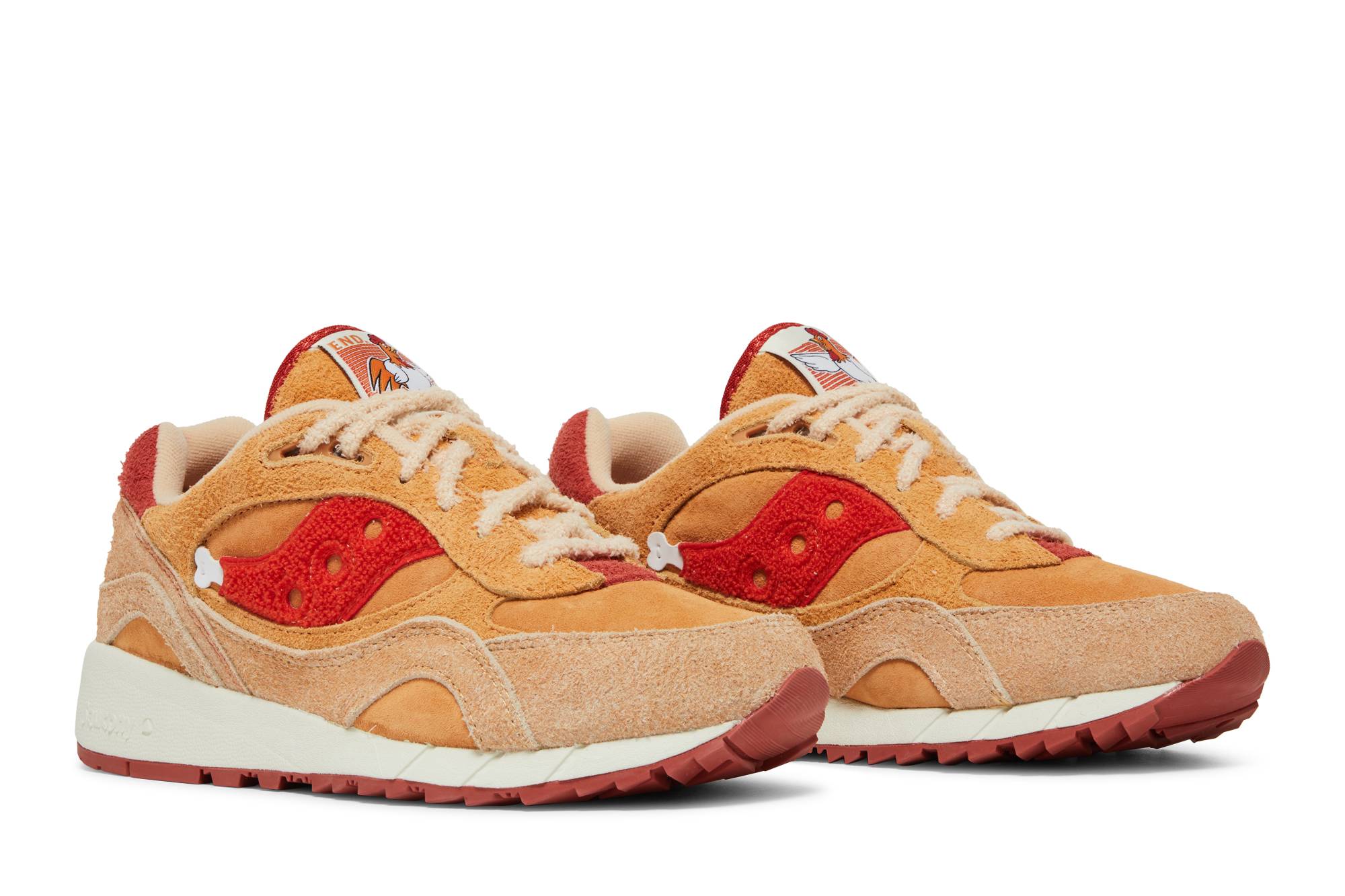 Cheap END. x Saucony Shadow 6000 “FRIED CHICKEN” 低筒 跑步鞋 男女同款 深黃色