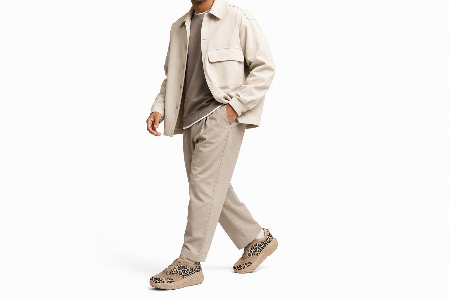 Order Engineered Garments x HOKA Bondi L ''Léopard'' Sneakers 1127736-SLPT