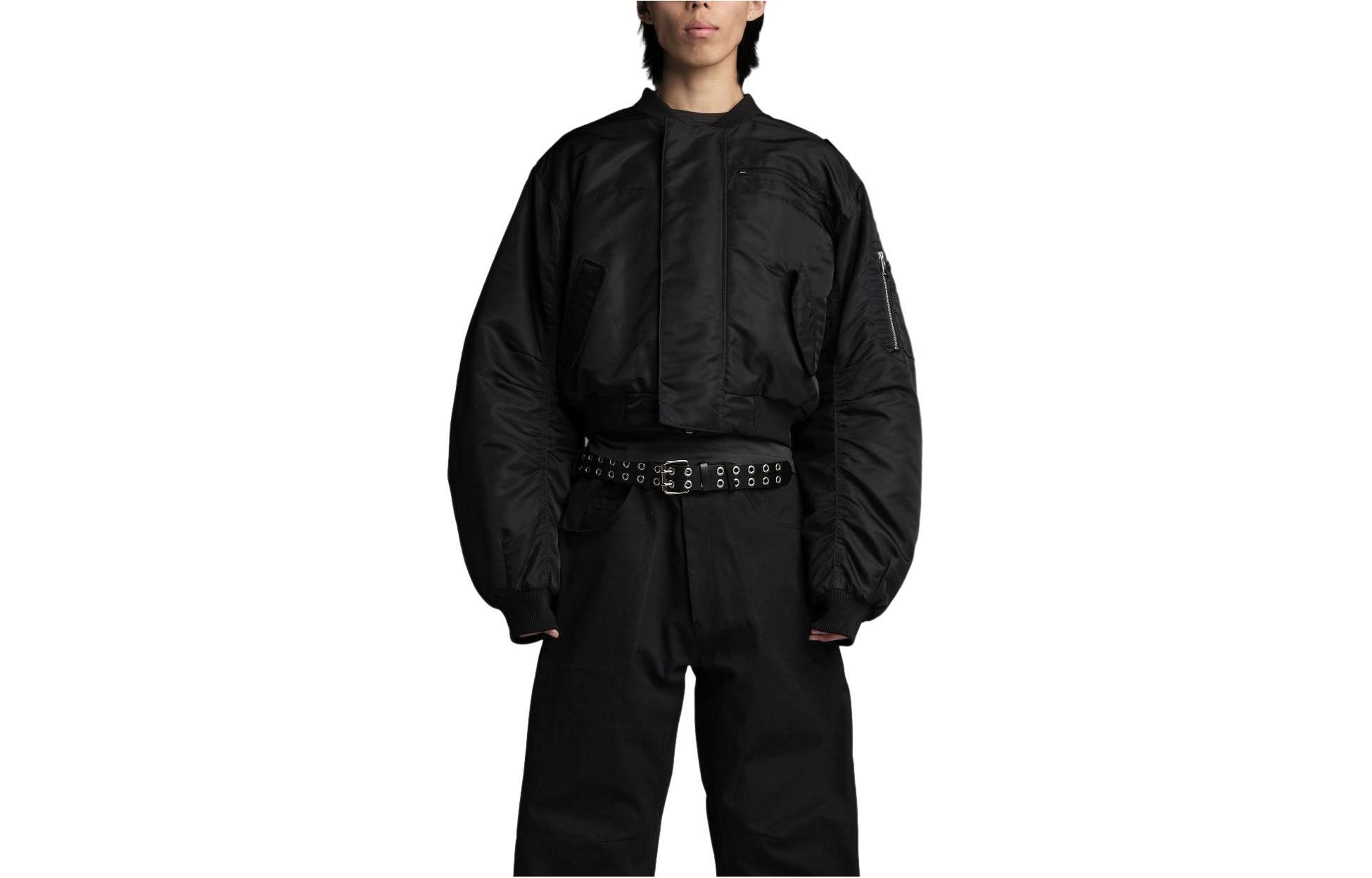 Entire Studios Drop5 Magic Tape Stand Collar Jacket Unisex Black ES2234OI