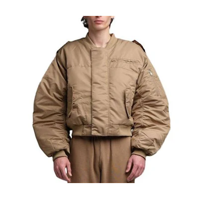 Entire Studios Drop5 Short High-Neck Velcro Jacket Camel Unisex ES2234CA