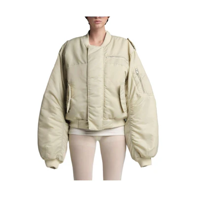 Entire Studios Drop5 Stand Collar Velcro Long Sleeve Jacket Unisex White ES2234SY