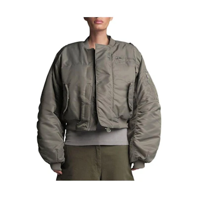Entire Studios Drop 5 Silver Gray Unisex Stand Collar Velcro Long-Sleeve Jacket ES2234TI