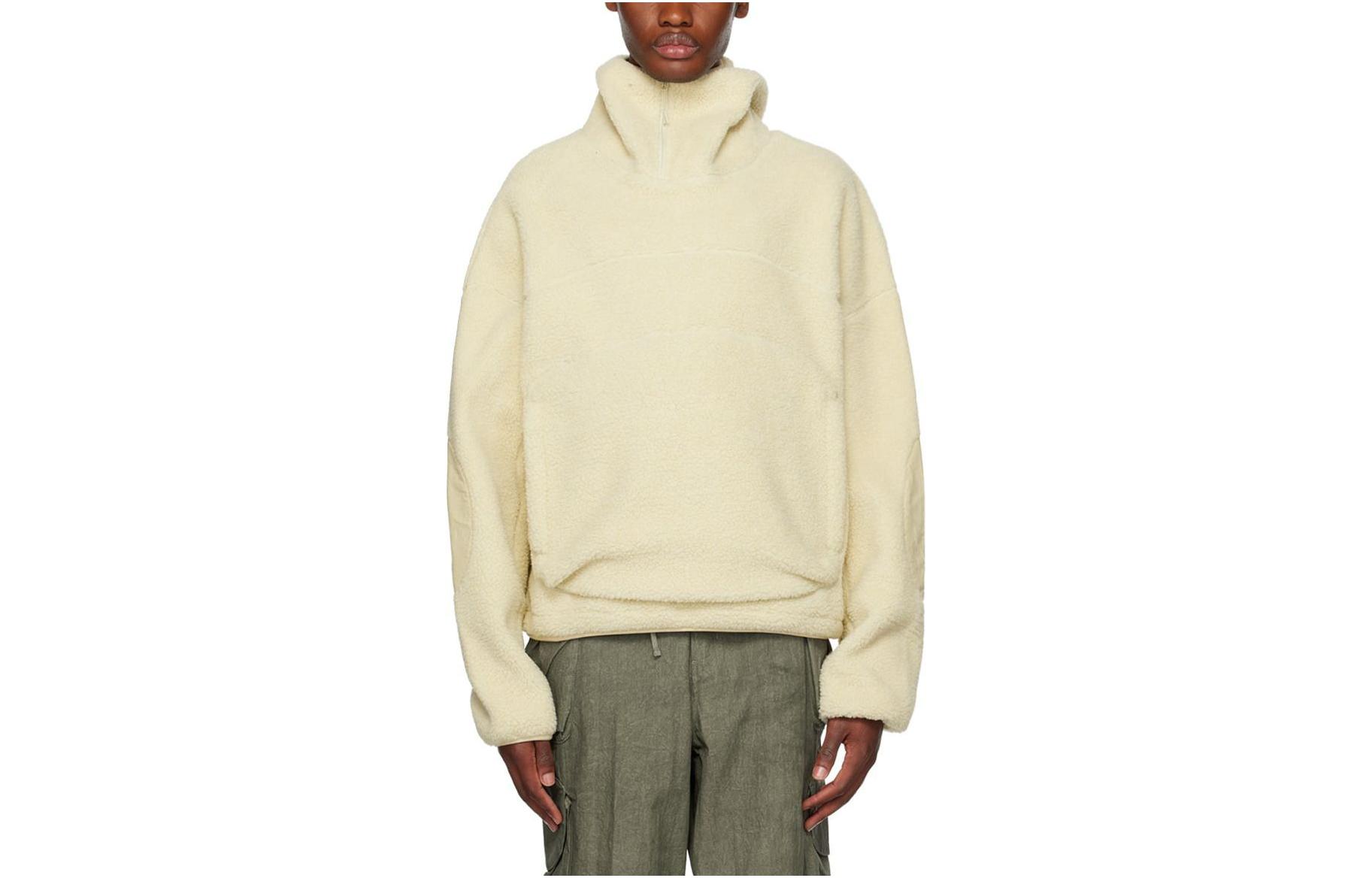 Entire Studios FW23 Fluffy Fleece Hoodie Unisex Off-White Pullover ES2226-DUM