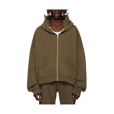 Entire Studios FW23 Oversized Brown Zip-Up Hoodie 232940M202010