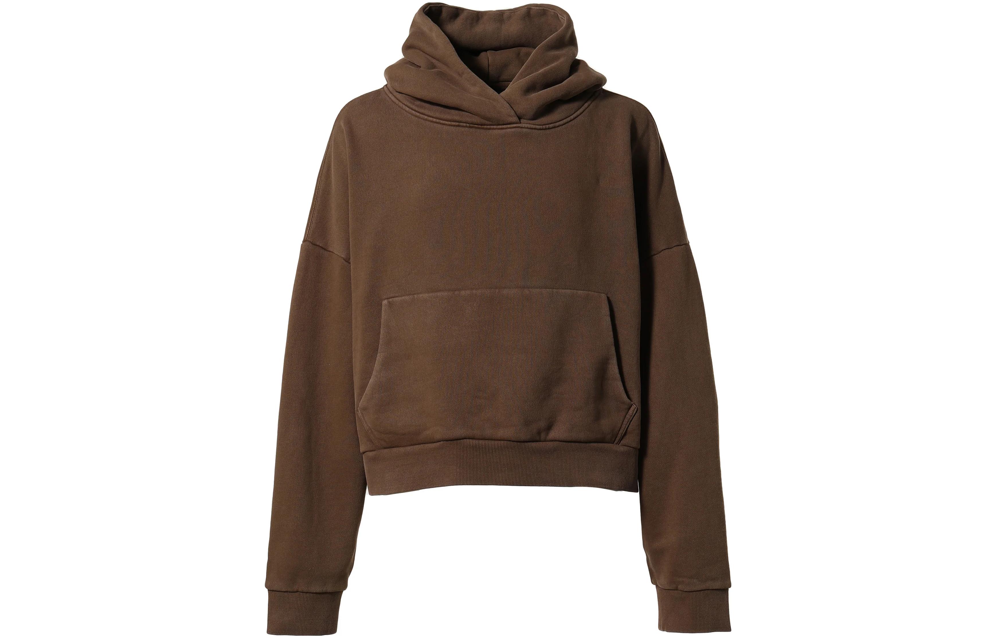 Entire Studios FW23 Plain Brown Comfortable Pullover Hoodie ES2125BT