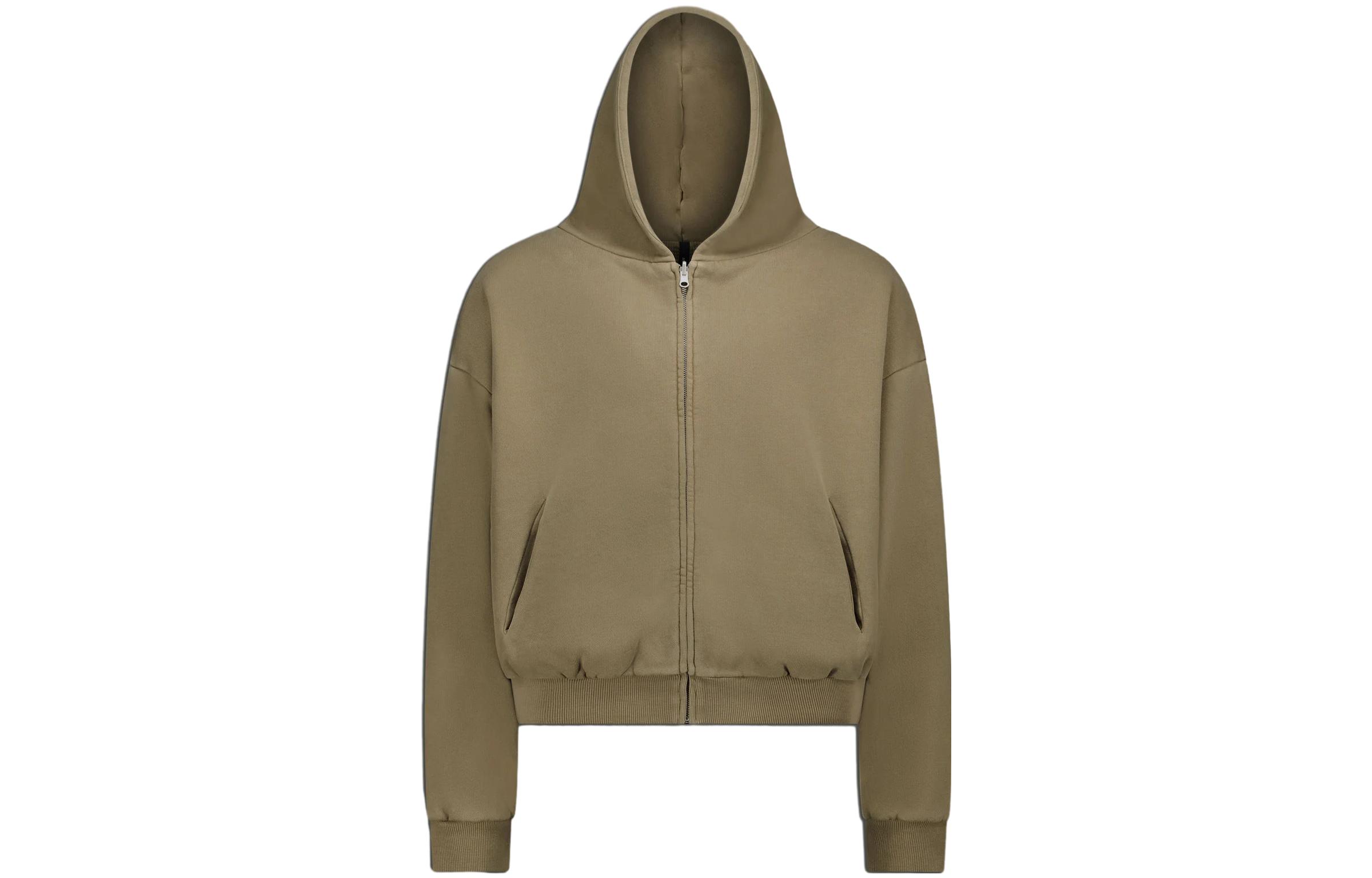 Entire Studios FW23 Uniform Zip-Up Hoodie Unisex - Wood Color ES2488CO