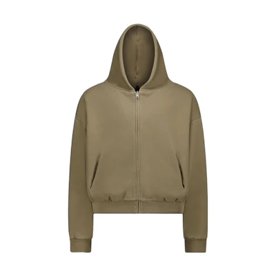 Entire Studios FW23 Uniform Zip-Up Hoodie Unisex - Wood Color ES2488CO